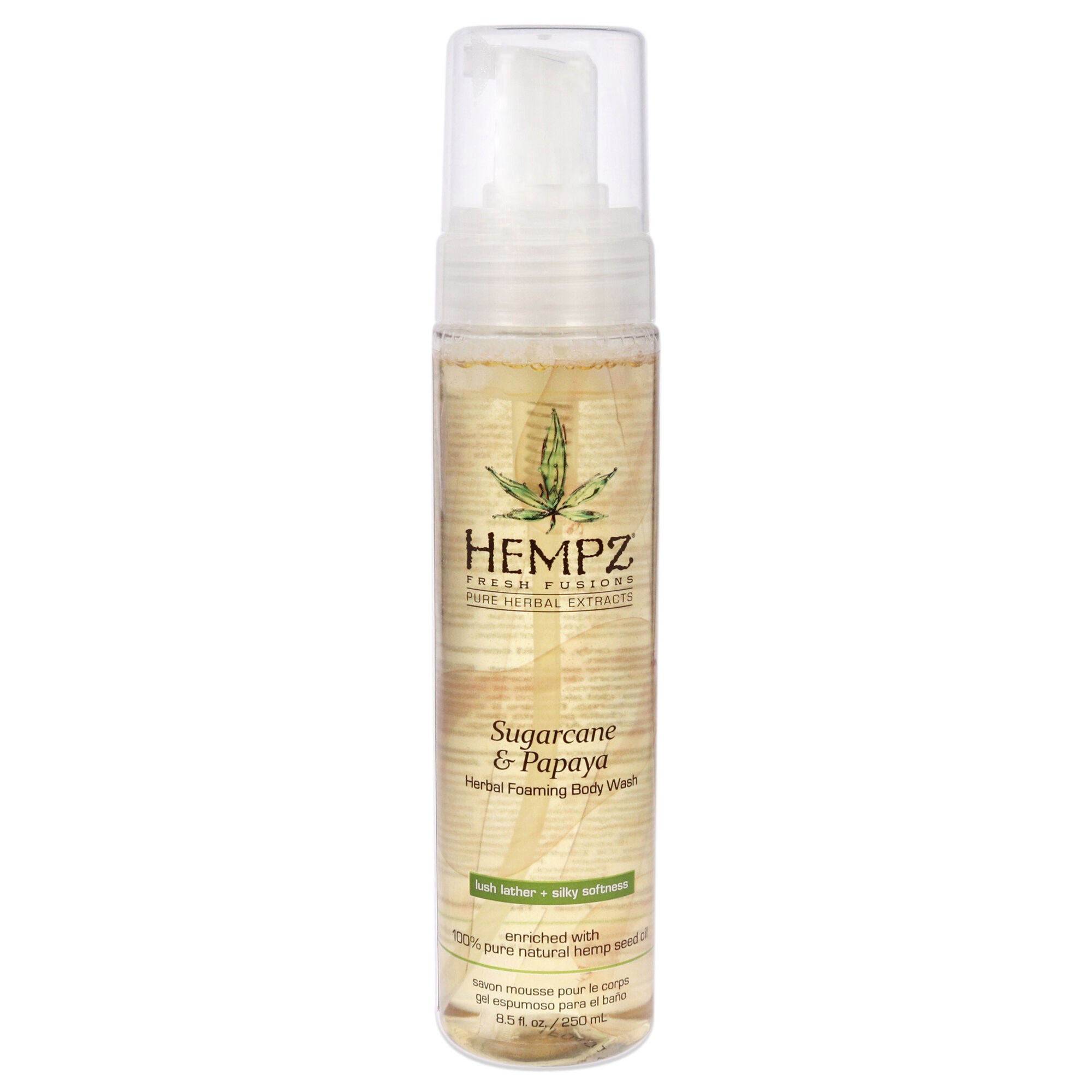 Fresh Fusions Sugarcane and Papaya Herbal Foaming Body Wash by Hempz for Unisex - 8.5 oz Body Wash, See Description, hi-res image number 0