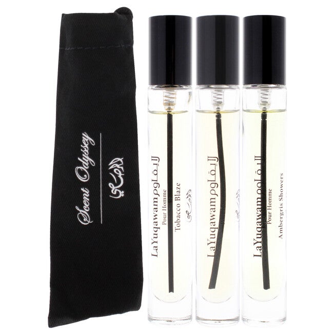 Scent Odyssey - La Yuqawam by Rasasi for Men - 3 Pc Mini Gift Set 0.25oz, NA, alternate image number null
