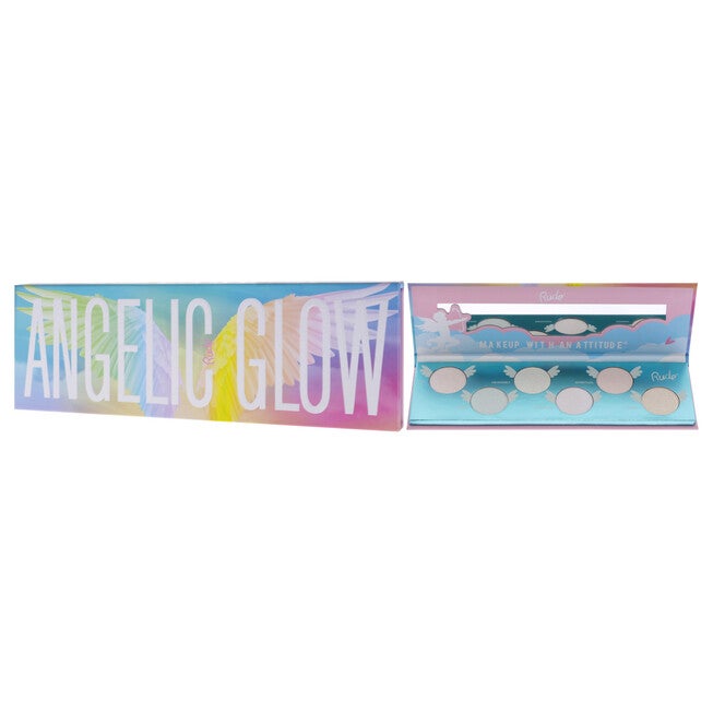 Angelic Glow Highlighter and Eyeshadow Palette by Rude Cosmetics for Women - 0.32 oz Makeup, See Description, alternate image number 3