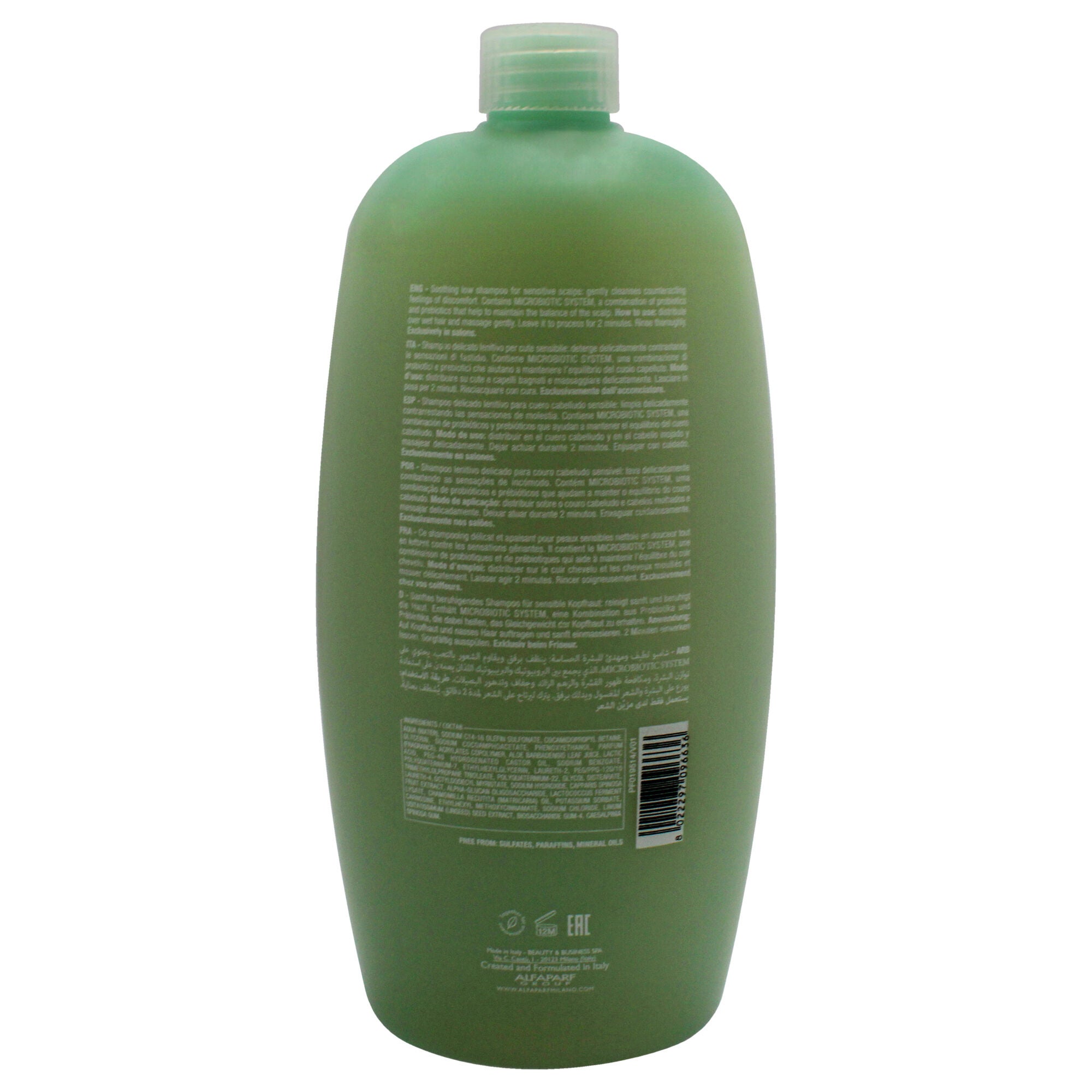 Semi Di Lino Scalp Refiel Calming Micellar Low Shampoo by Alfaparf Milano for Unisex - 33.8 oz Shampoo, See Description, alternate image number 2