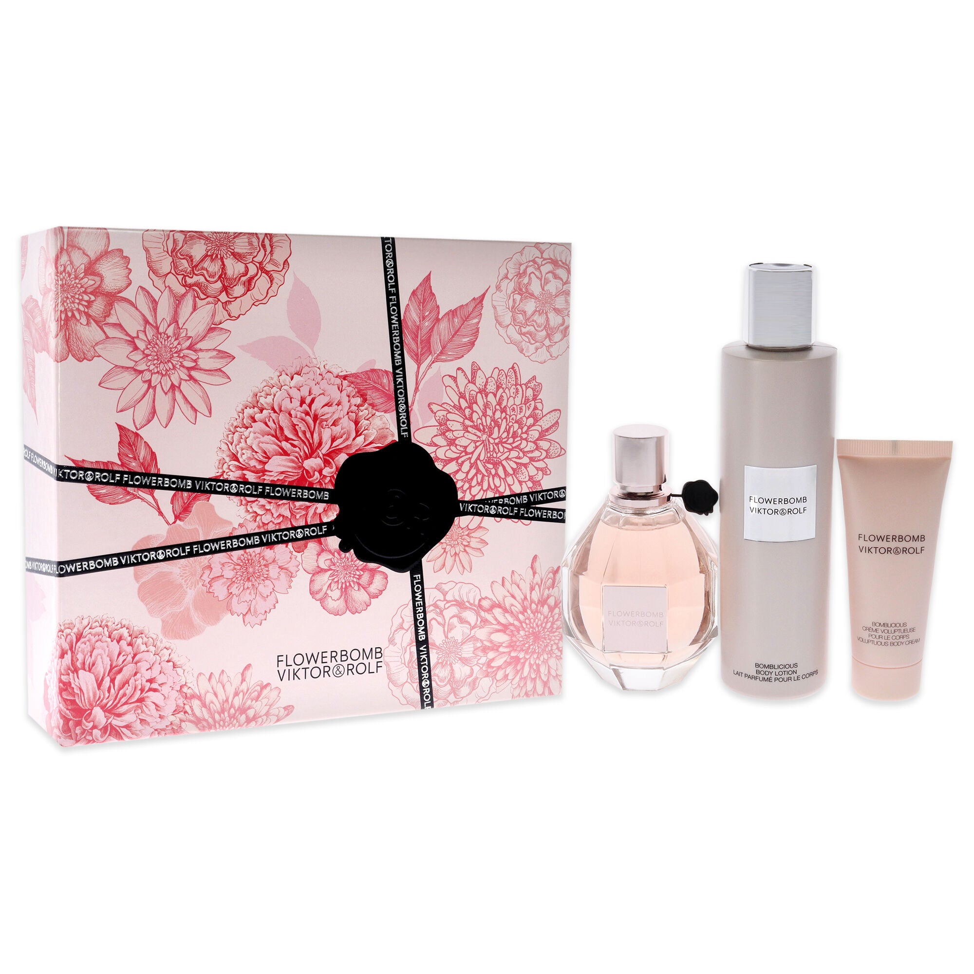 Flowerbomb by Viktor and Rolf for Women - 3 Pc Gift Set 3.4oz EDP Spray, 6.7oz Bomblicious Body Lotion, 1.36oz Bomblicious Body Cream, See Description, alternate image number 2