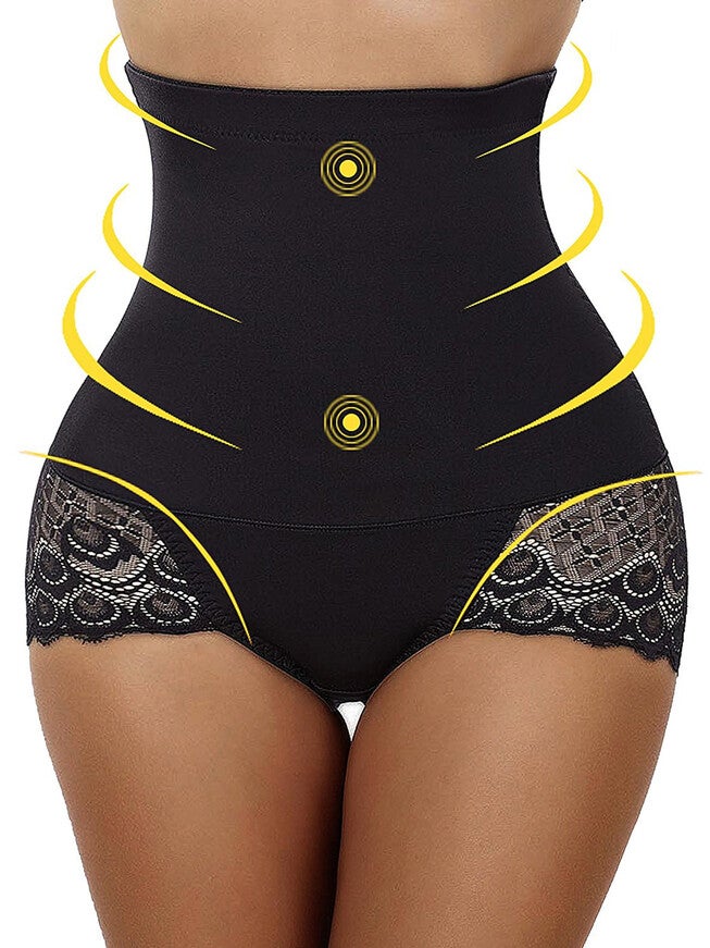 High Waist Lace Shaper, Black, hi-res image number null