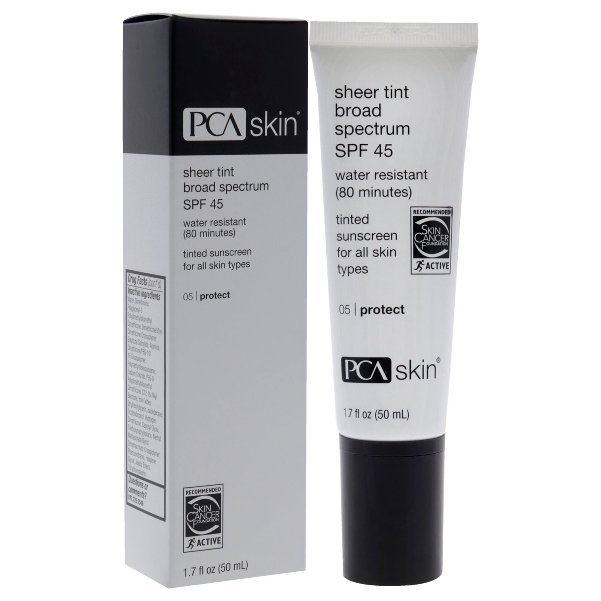 Sheer Tint SPF 45 by PCA Skin for Unisex - 1.7 oz Sunscreen, See Description, alternate image number 2