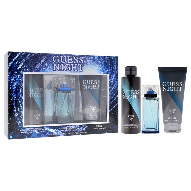 Guess Night by Guess for Men - 3 Pc Gift Set 3.4oz EDT Spray , 6.0oz Body Spray, 6.7oz Shower Gel, NA, alternate image number null