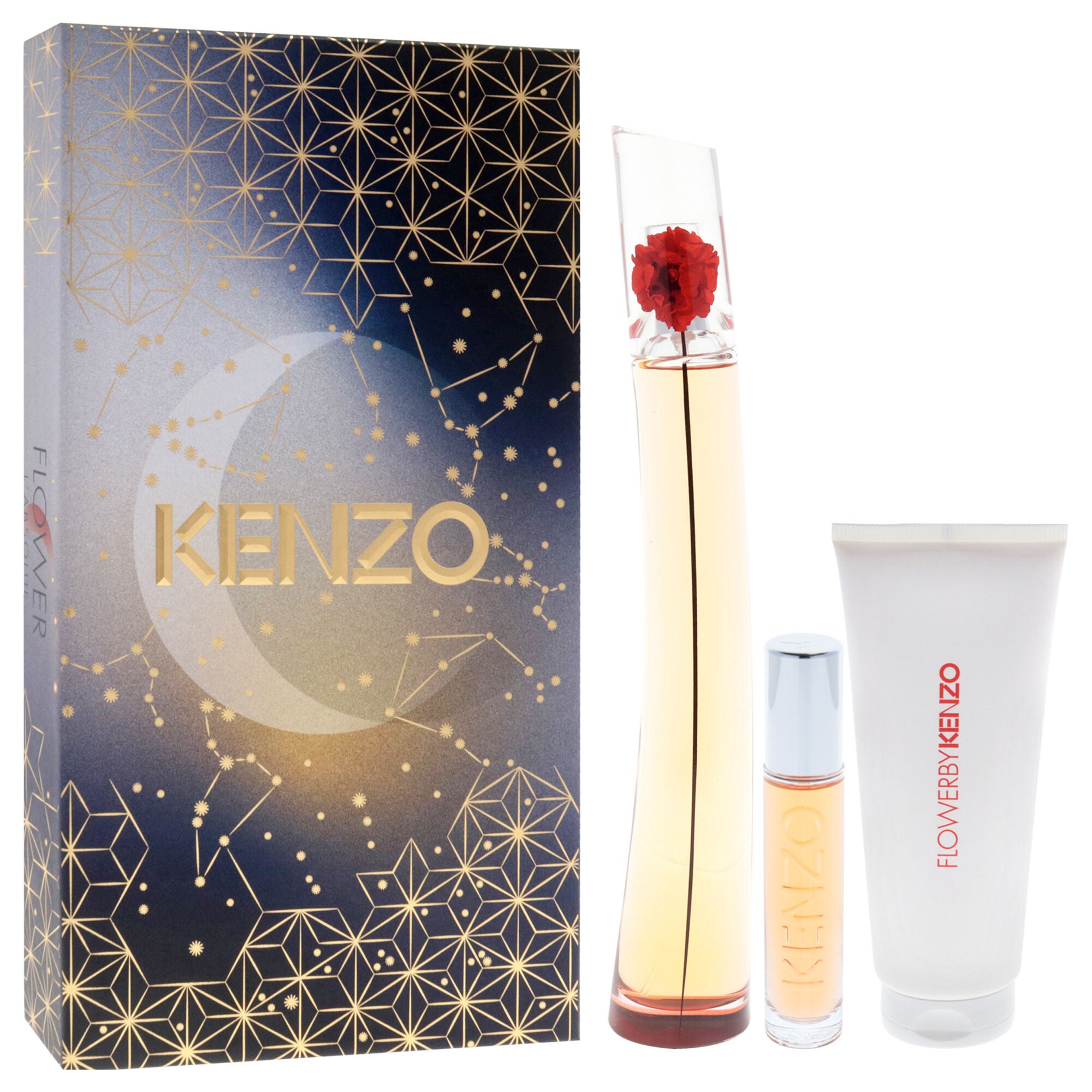 Flower LAbsolute by Kenzo for Women - 3 Pc Gift Set 3.3oz EDP Spray, 0.3oz EDP Spray (Refillable), 2.5oz Body Cream, See Description, alternate image number 4