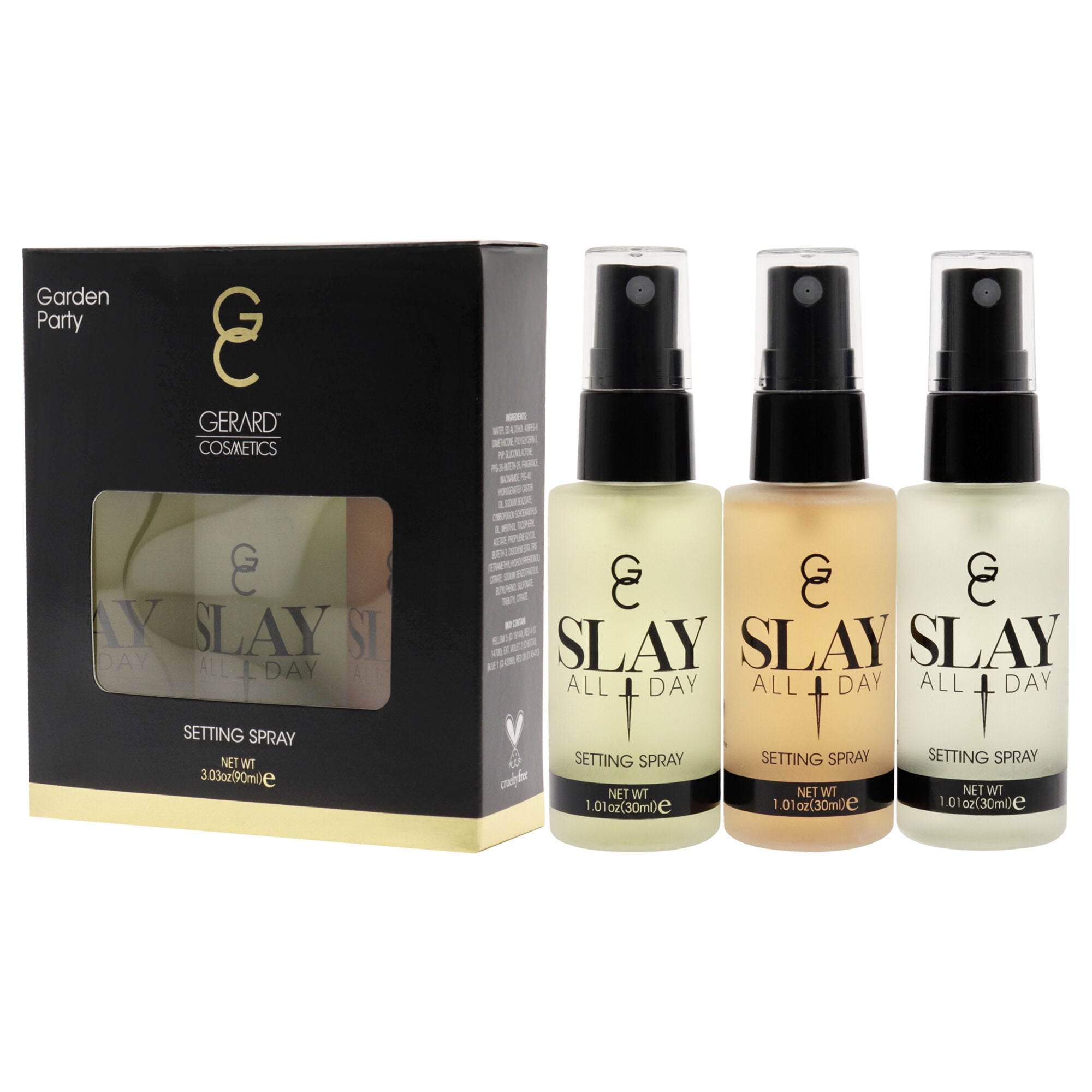 Slay All Day Setting Spray - Garden Party Set by Gerard Cosmetic for Women - 3 Pc 1.01oz Peach, 1.01 Lemongrass, 1.01oz Green Tea, , alternate image number 7