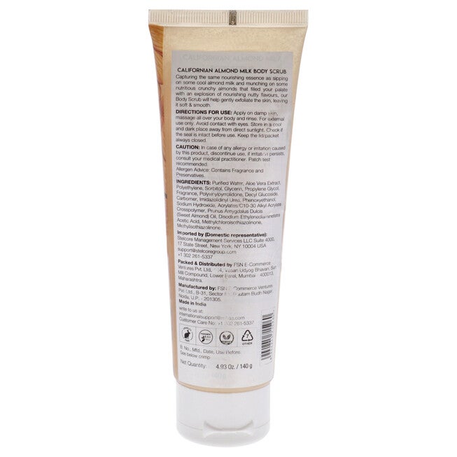 Wanderlust Body Scrub - Californian Almond Milk by Nykaa Naturals for Women - 4.93 oz Scrub, See Description, alternate image number null