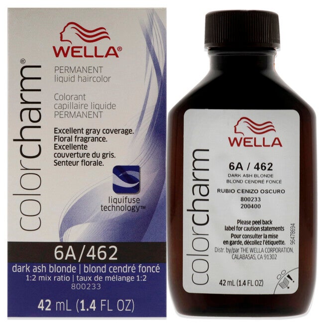 Color Charm Permanent Liquid Haircolor - 462 6A Dark Ash Blonde by Wella for Unisex - 1.4 oz Hair Color, See Description, hi-res image number 0