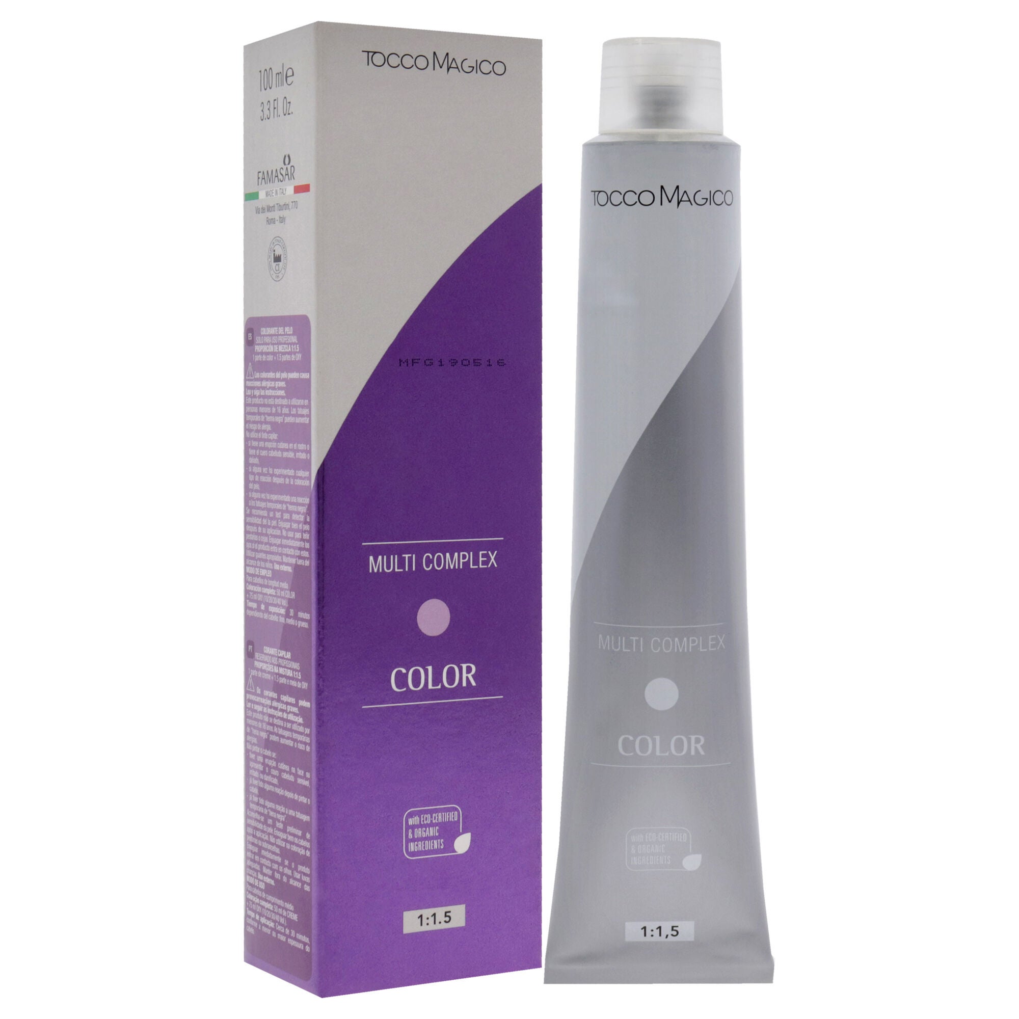 Multi Complex Permanet Hair Color - 6.34 Golden Cooper Dark Blond by Tocco Magico for Unisex - 3.38 oz Hair Color, See Description, alternate image number 2