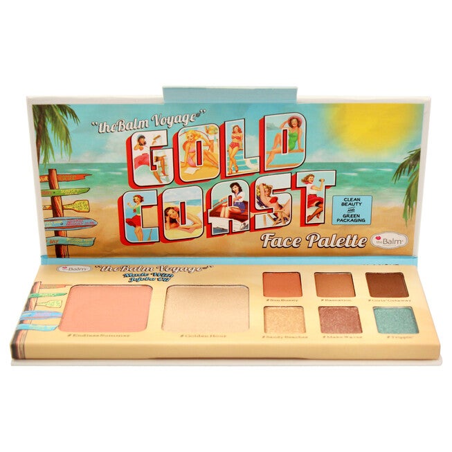 Voyage Gold Coast Face Palette by the Balm for Women - 0.35 oz Makeup, NA, alternate image number null