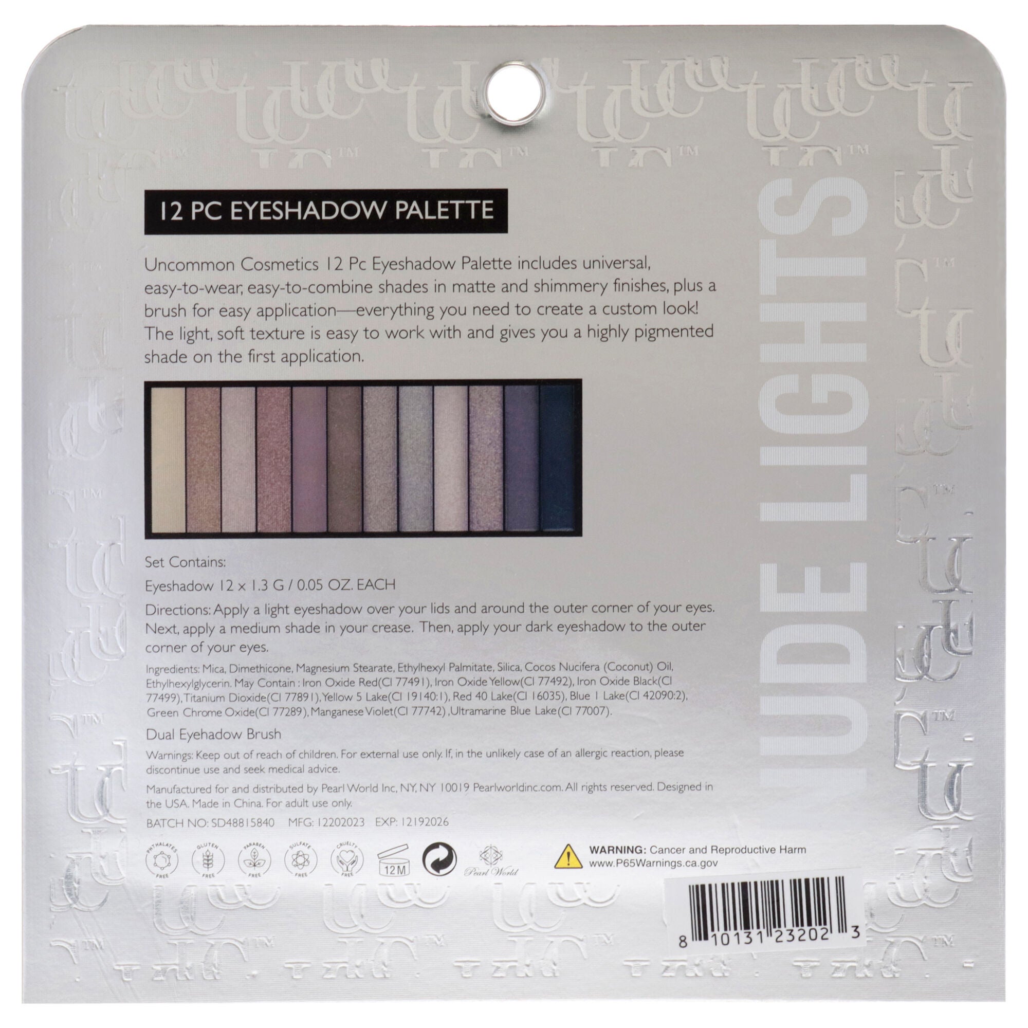 Eyeshadow Palette by Uncommon Cosmetics for Women - 1 Pc Eye Shadow, See Description, alternate image number 2