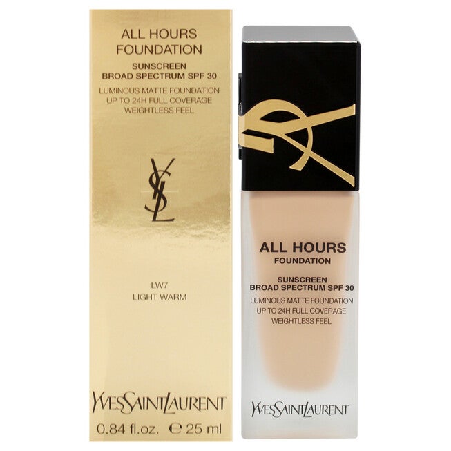 All Hours Foundation SPF 30 - LW7 Light Warm by Yves Saint Laurent for Women - 0.84 oz Foundation, NA, hi-res image number null