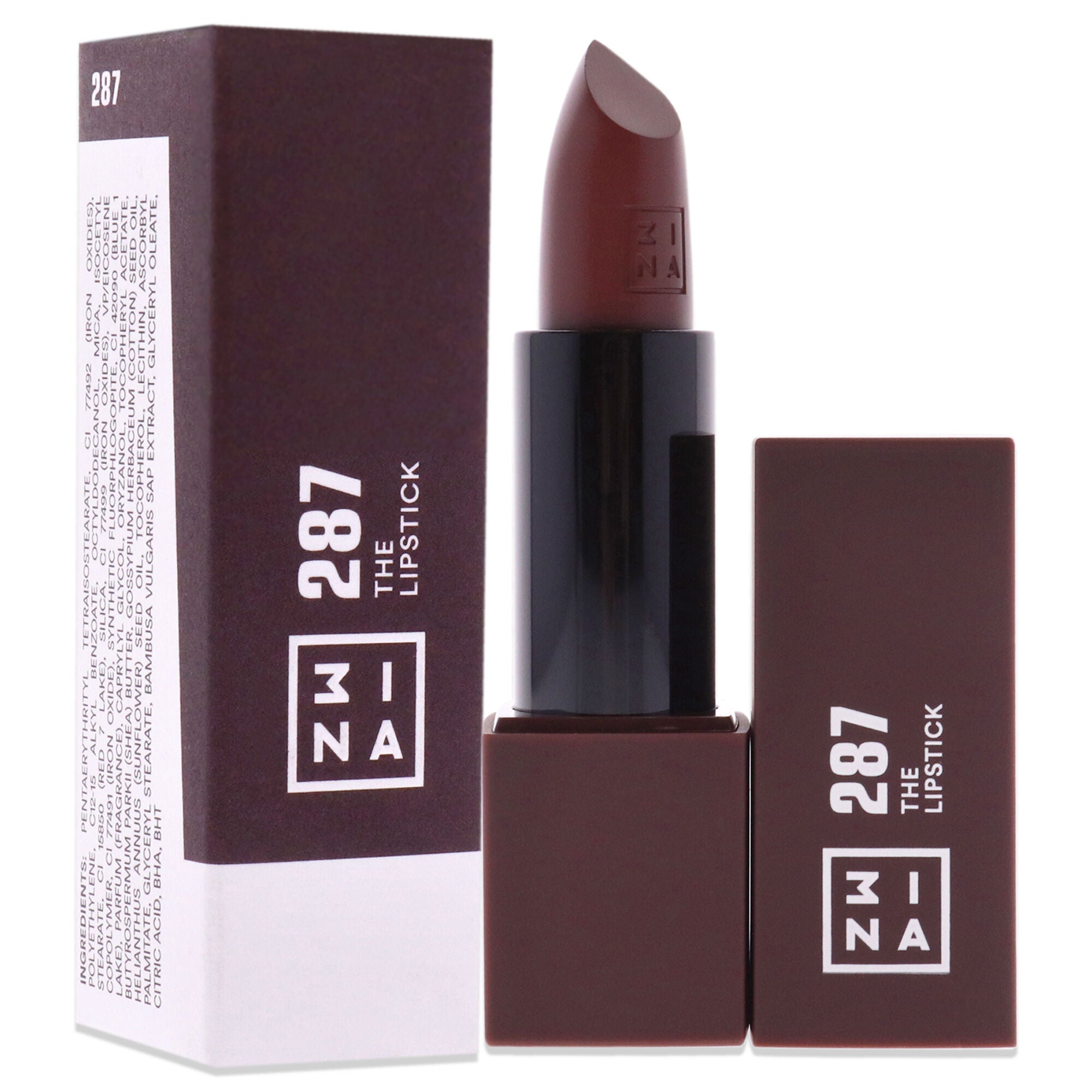 The Lipstick - 287 Dark Chocolate Brown by 3INA for Women - 0.16 oz Lipstick, See Description, alternate image number 2