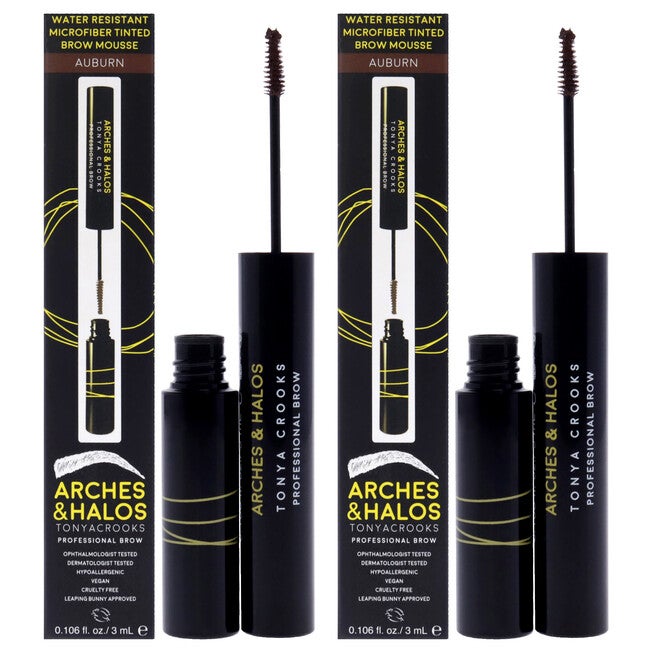 Microfiber Tinted Brow Mousse - Auburn by Arches and Halos for Women - 0.106 oz Mousse - Pack of 2, NA, hi-res image number null