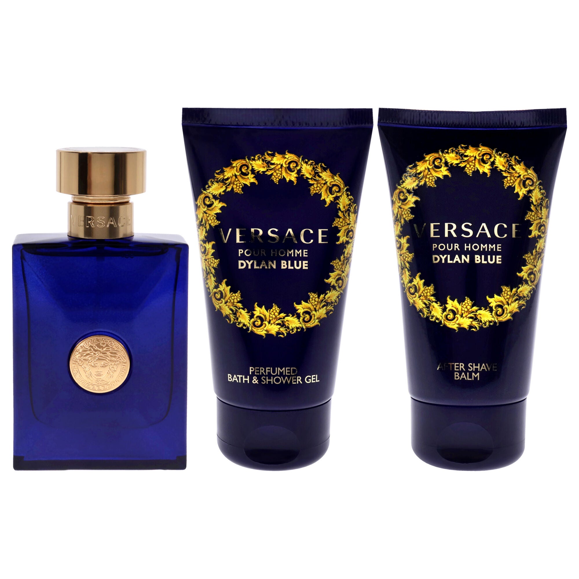 Dylan Blue by Versace for Men - 3 Pc Gift Set 1.7oz EDT Spray, 1.7oz After Shave Balm, 1.7oz Perfumed Bath Shower Gel, See Description, alternate image number 3