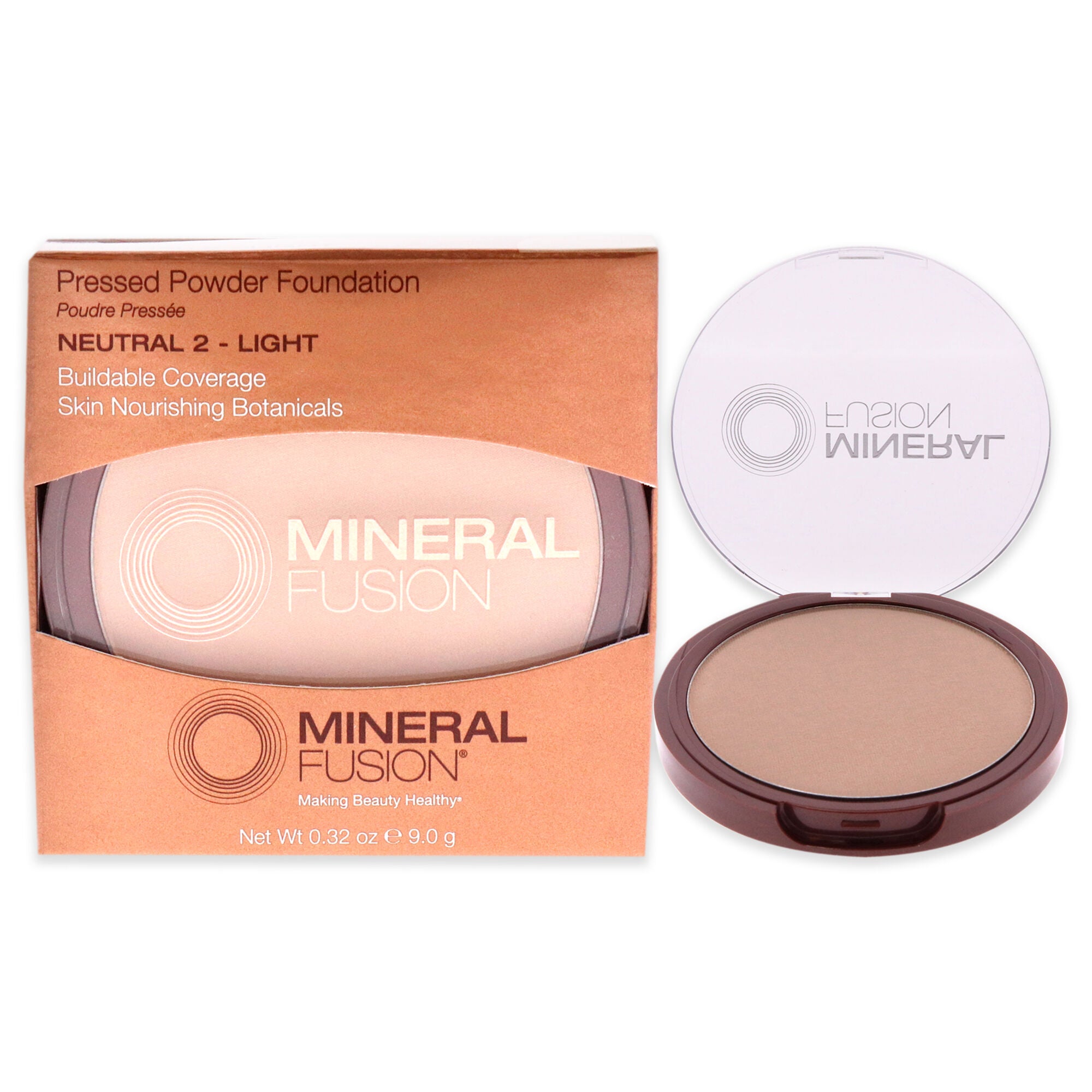 Pressed Powder Foundation - 02 Neutral by Mineral Fusion for Women - 0.32 oz Foundation, See Description, hi-res image number 0