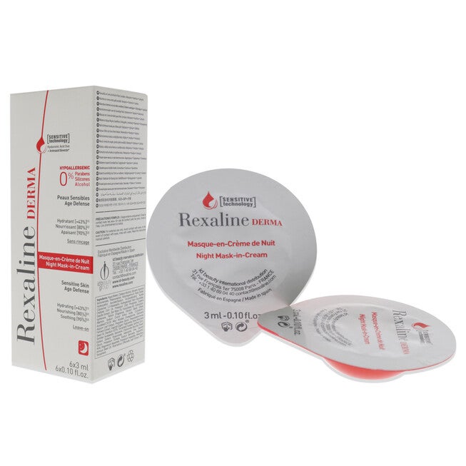 Derma Night Mask-in-Cream by Rexaline for Unisex - 6 x 0.10 oz Cream, NA, alternate image number null