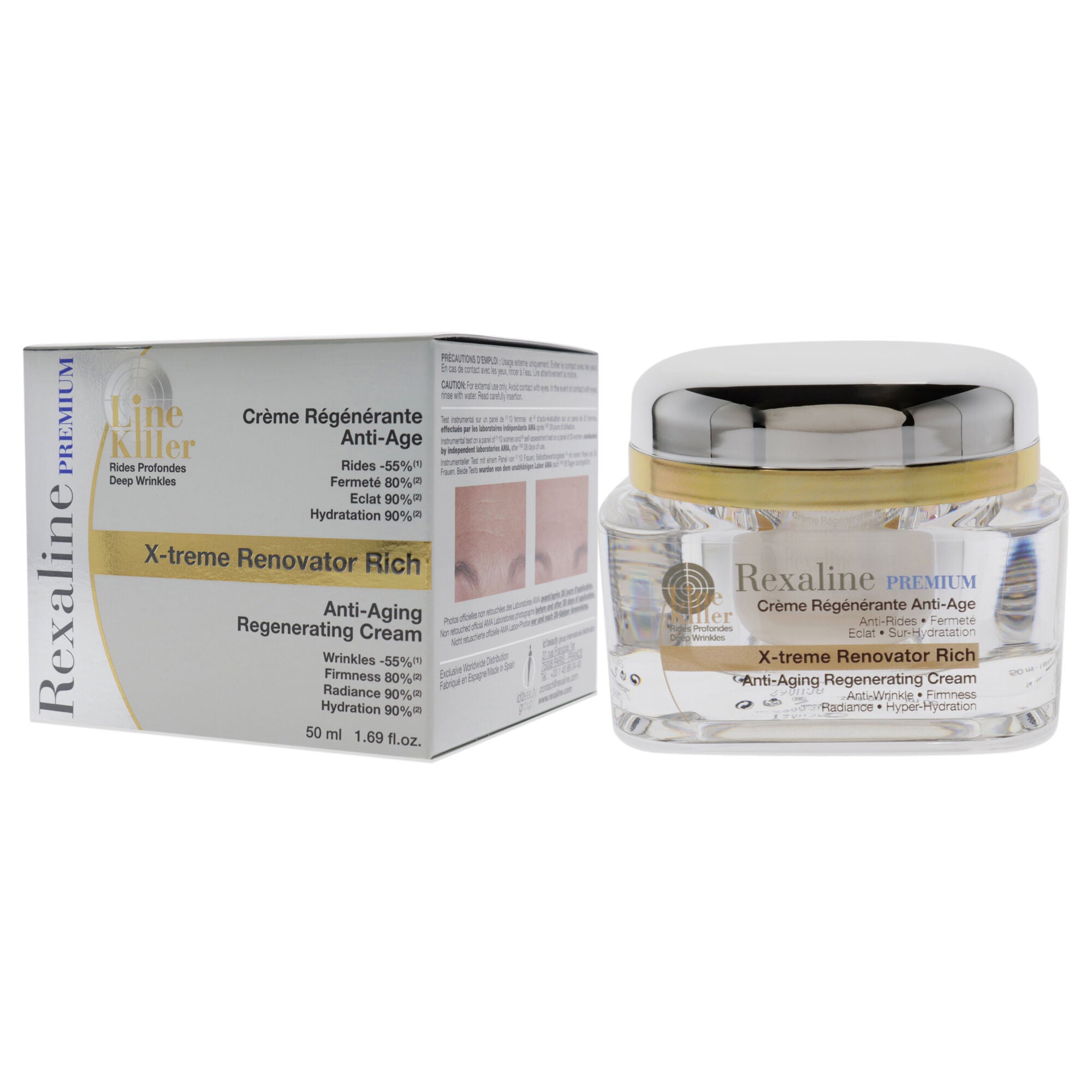 Line Killer X-Treme Renovator Rich Anti-Aging Regenerating Cream by Rexaline for Unisex - 1.69 oz Cream, , alternate image number 7