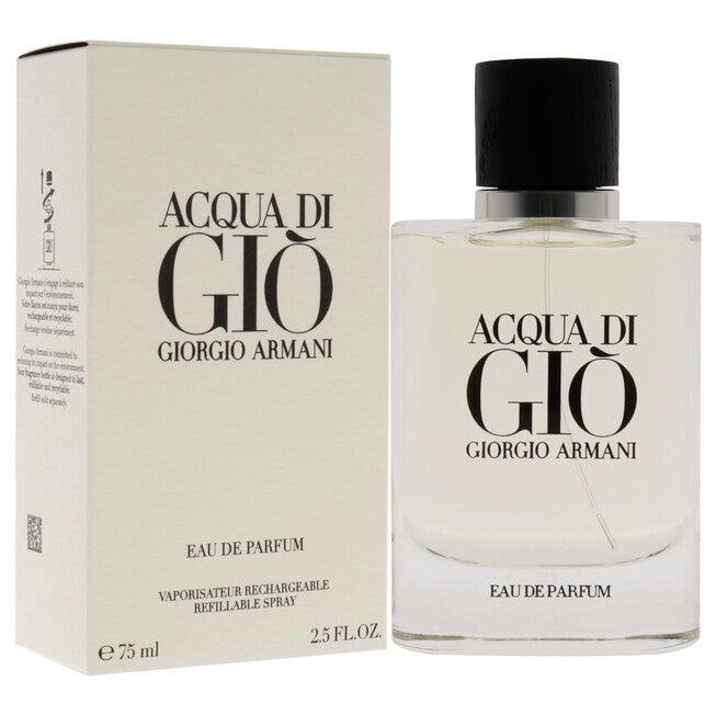 Acqua Di Gio by Giorgio Armani for Men - 2.5 oz EDP Spray (Refillable), , alternate image number null