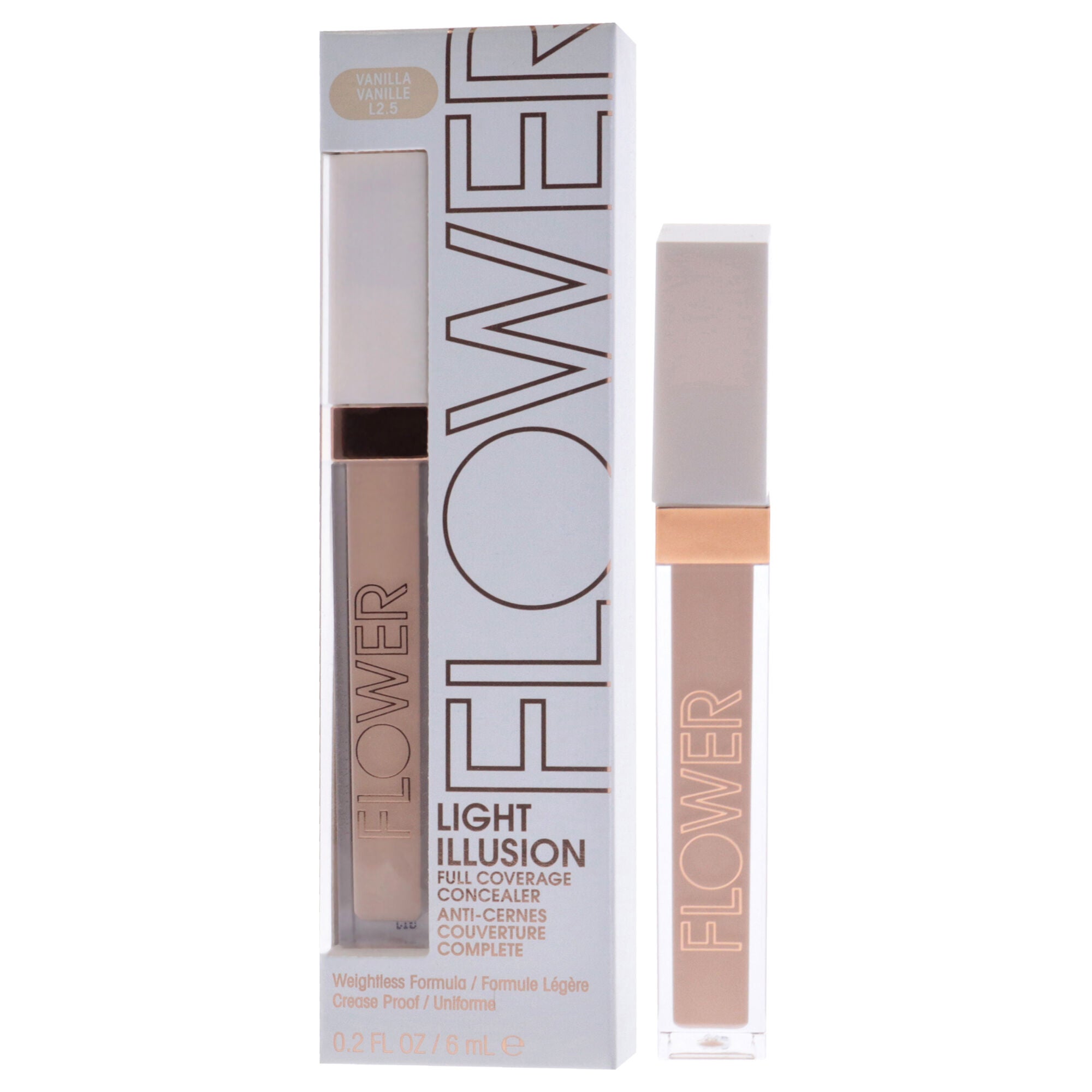 Light Illusion Full Coverage Concealer - L2.5 Vanilla by Flower Beauty for Women - 0.2 oz Concealer, See Description, alternate image number 3