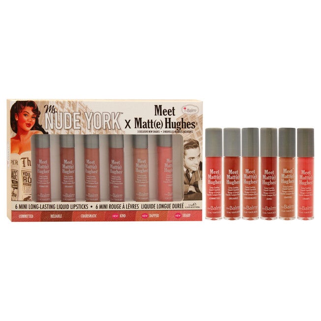 Meet Matte Hughes Mini Long-Lasting Liquid Lipsticks Set by the Balm for Women - 6 Pc, NA, alternate image number null