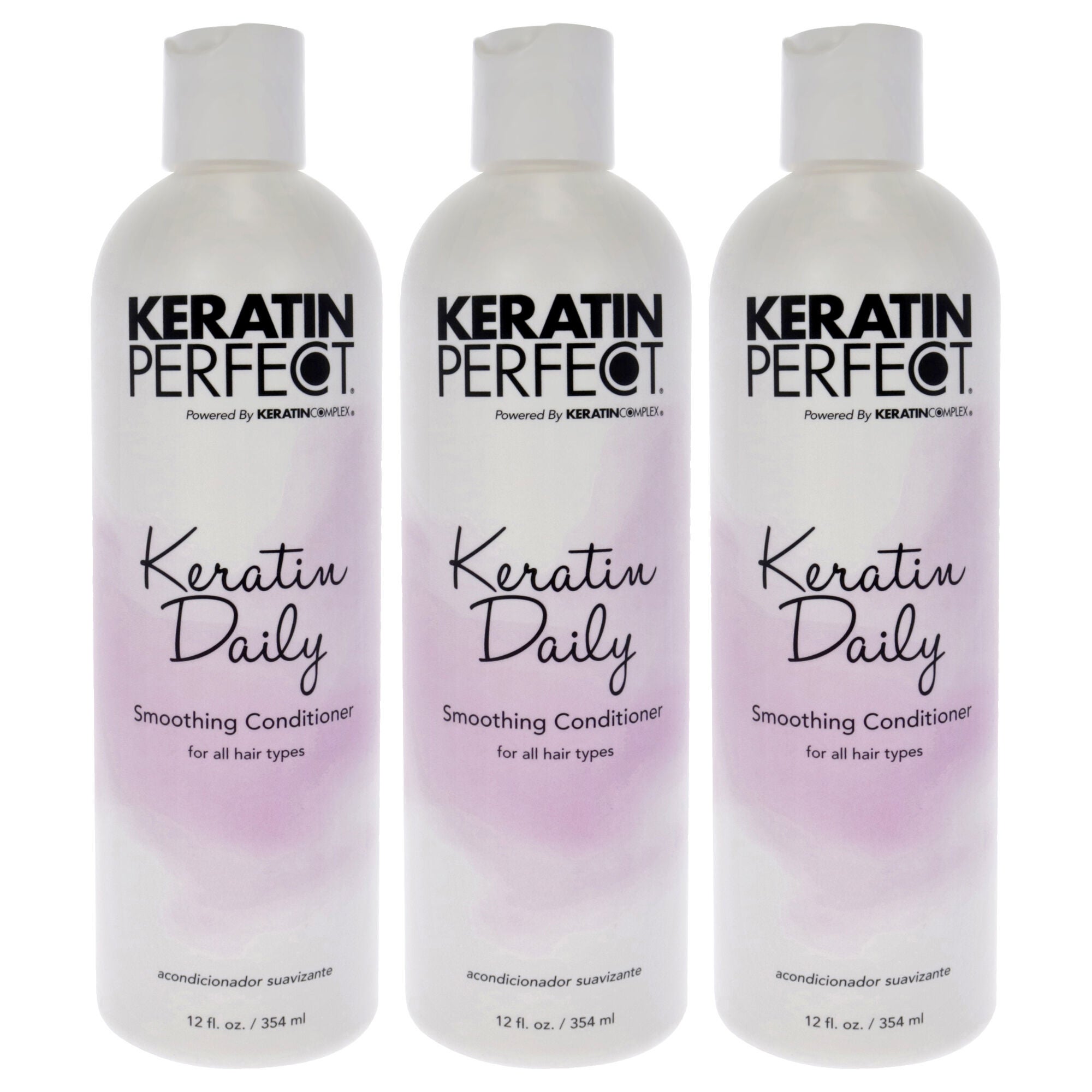 Keratin Daily Conditioner by Keratin Perfect for Unisex - 12 oz Conditioner - Pack of 3, See Description, hi-res image number 0