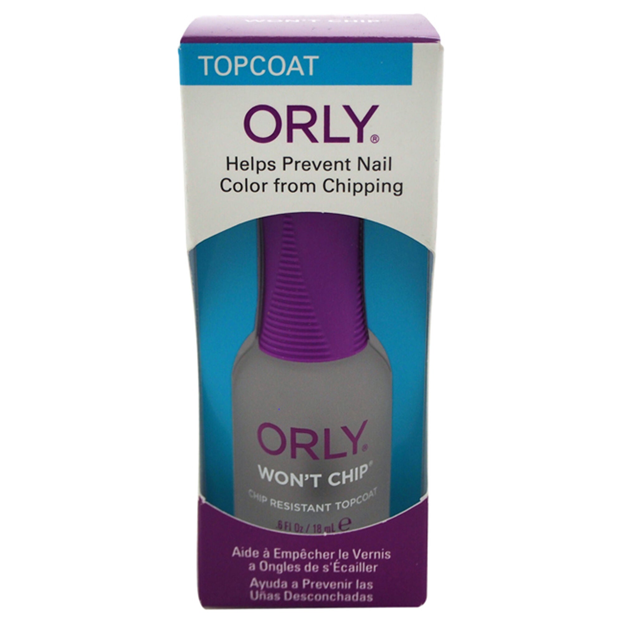 Wont Chip - Chip Resistant Topcoat by Orly for Women - 0.6 oz Nail Polish, See Description, hi-res image number 0
