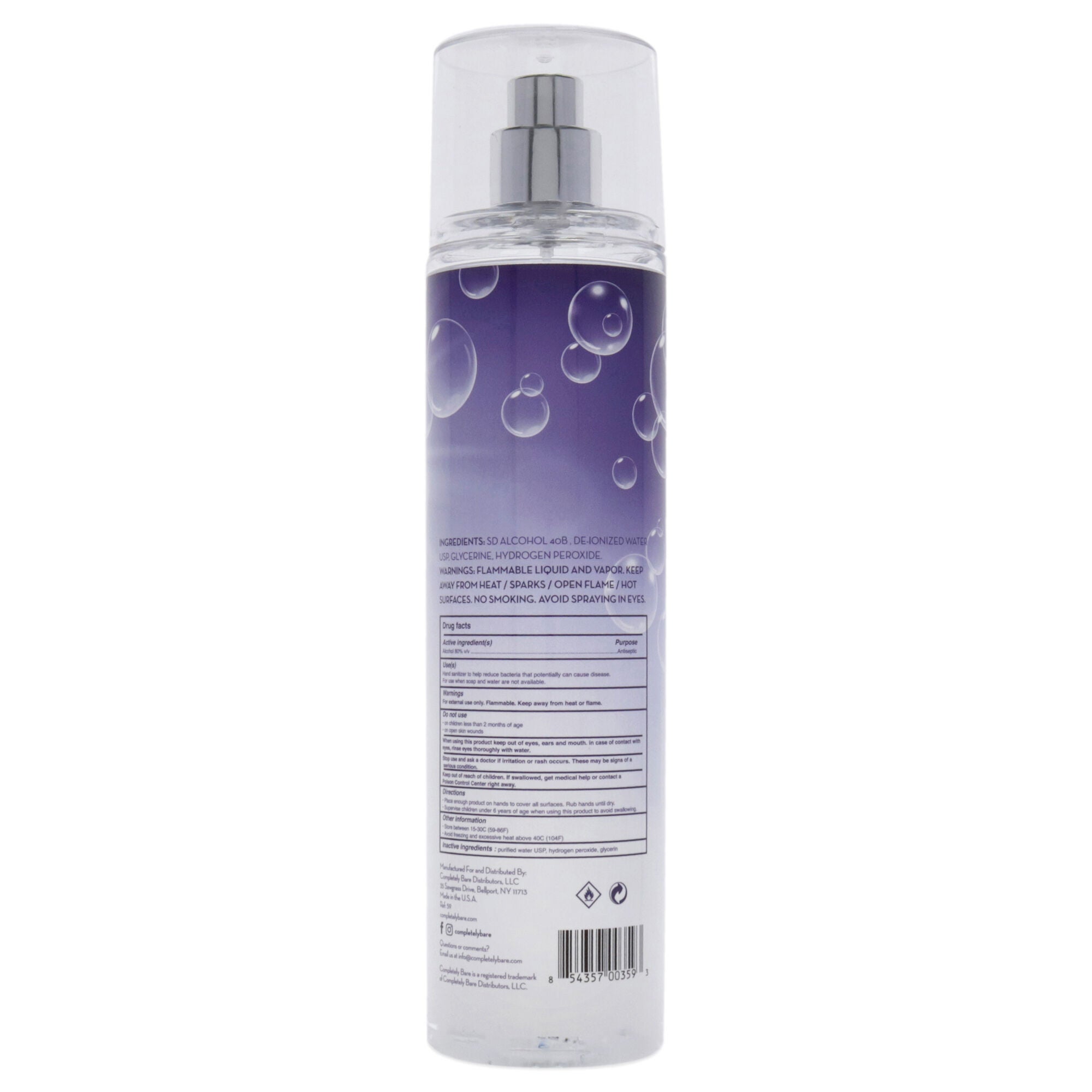 Completely Clean Hand Sanitizer by Completely Bare for Unisex - 8 oz Hand Sanitizer, See Description, alternate image number 2