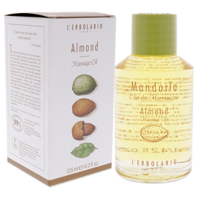 Massage Oil - Almond by LErbolario for Unisex - 4.2 oz Oil, , alternate image number null