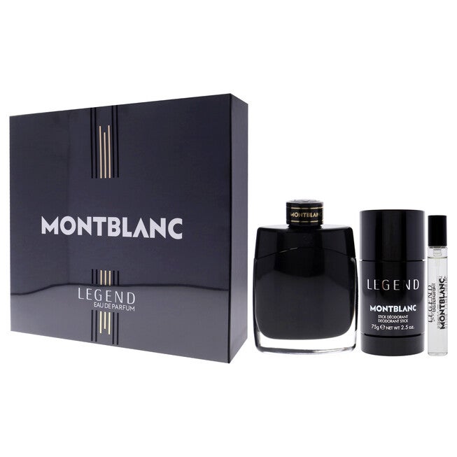 Mont Blanc Legend by Mont Blanc for Men - 3 Pc Gift Set 3.3oz EDP Spray, 0.25oz EDP Spray, 2.5oz Deodorant Stick, , alternate image number null