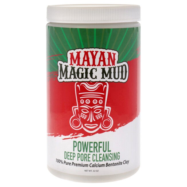 Powerful Deep Pore Cleansing Calcium Bentonite Clay by Mayan Magic Mud for Unisex - 32 oz Cleanser, NA, hi-res image number null