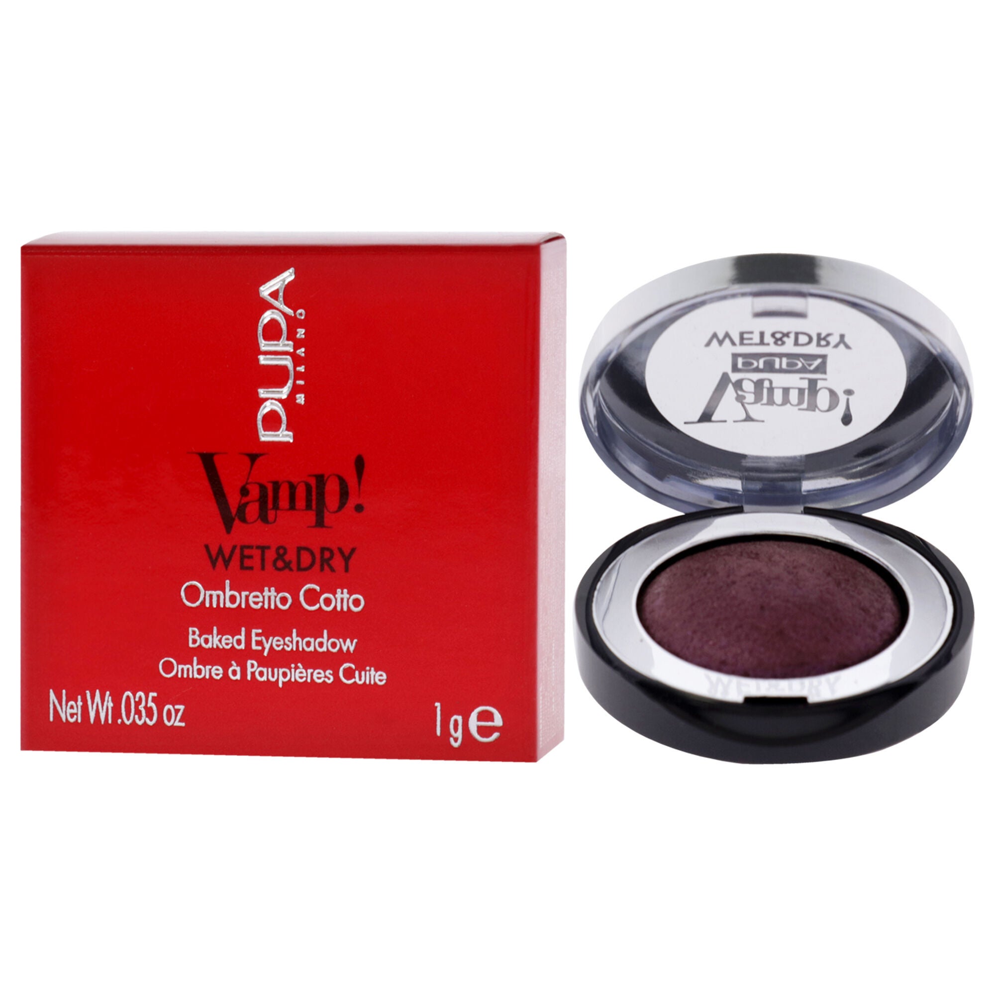 Vamp! Wet and Dry Baked Eyeshadow - 205 Hot Violet by Pupa Milano for Women - 0.035 oz Eye Shadow, See Description, alternate image number 3