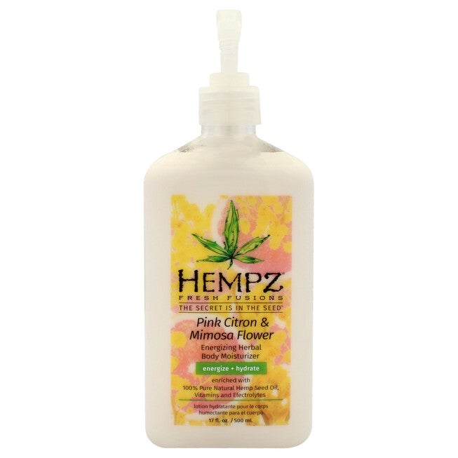 Fresh Fusions Pink Citron and Mimosa Flower Energizing Herbal Body Moisturizer by Hempz for Unisex - 17 oz Moisturizer, NA, hi-res image number null
