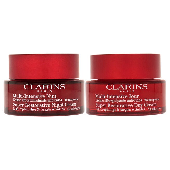 Super Restorative Day and Night Kit by Clarins for Women - 2 Pc 1.7oz Super Restorative Day Cream, 1.7oz Super Restorative Night Cream, NA, alternate image number null