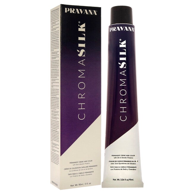 ChromaSilk Creme Hair Color - 5.37 Ligh Golden Violet Brown by Pravana for Unisex - 3 oz Hair Color, , alternate image number null