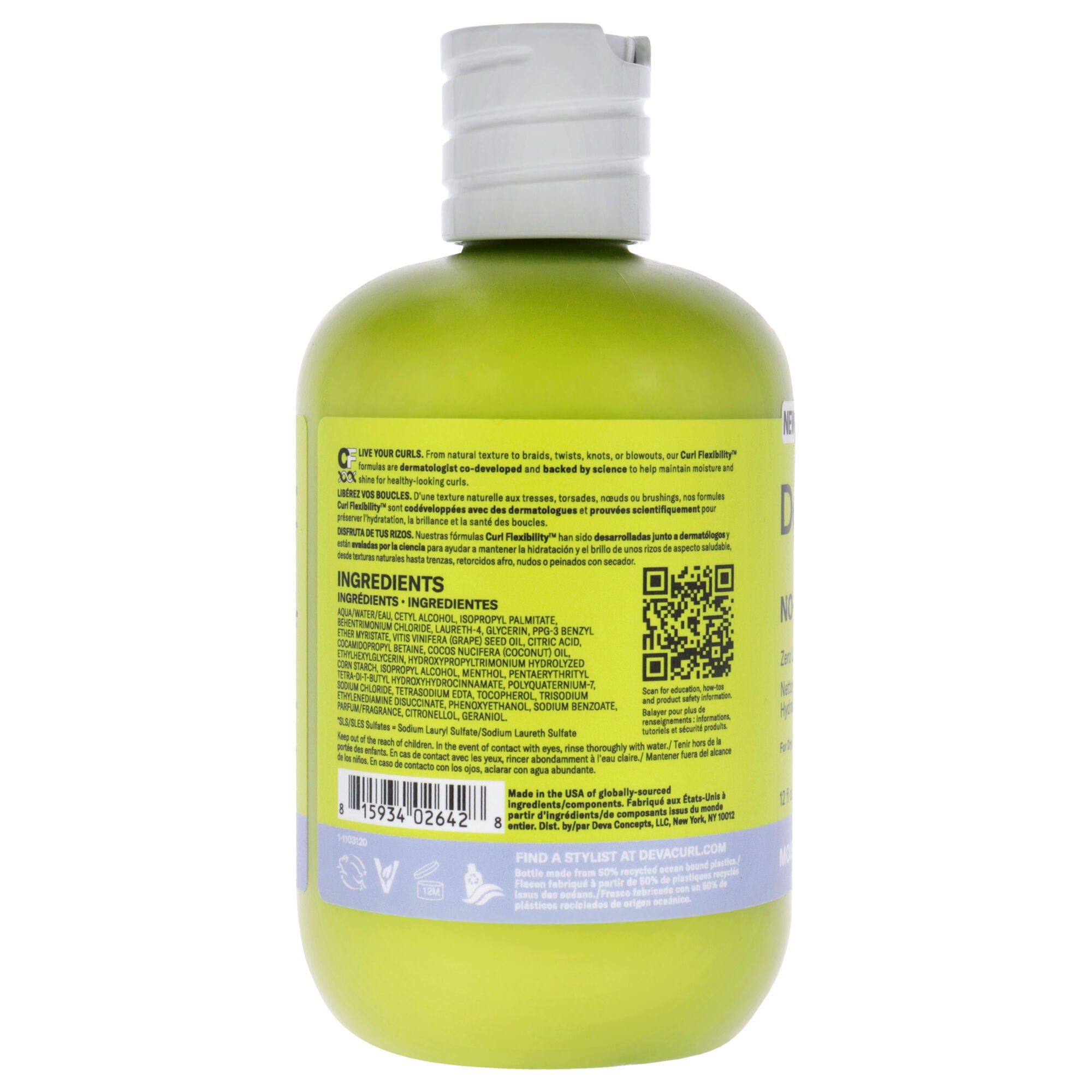 No-Poo Original-NP by DevaCurl for Unisex - 12 oz Cleanser, , alternate image number 5