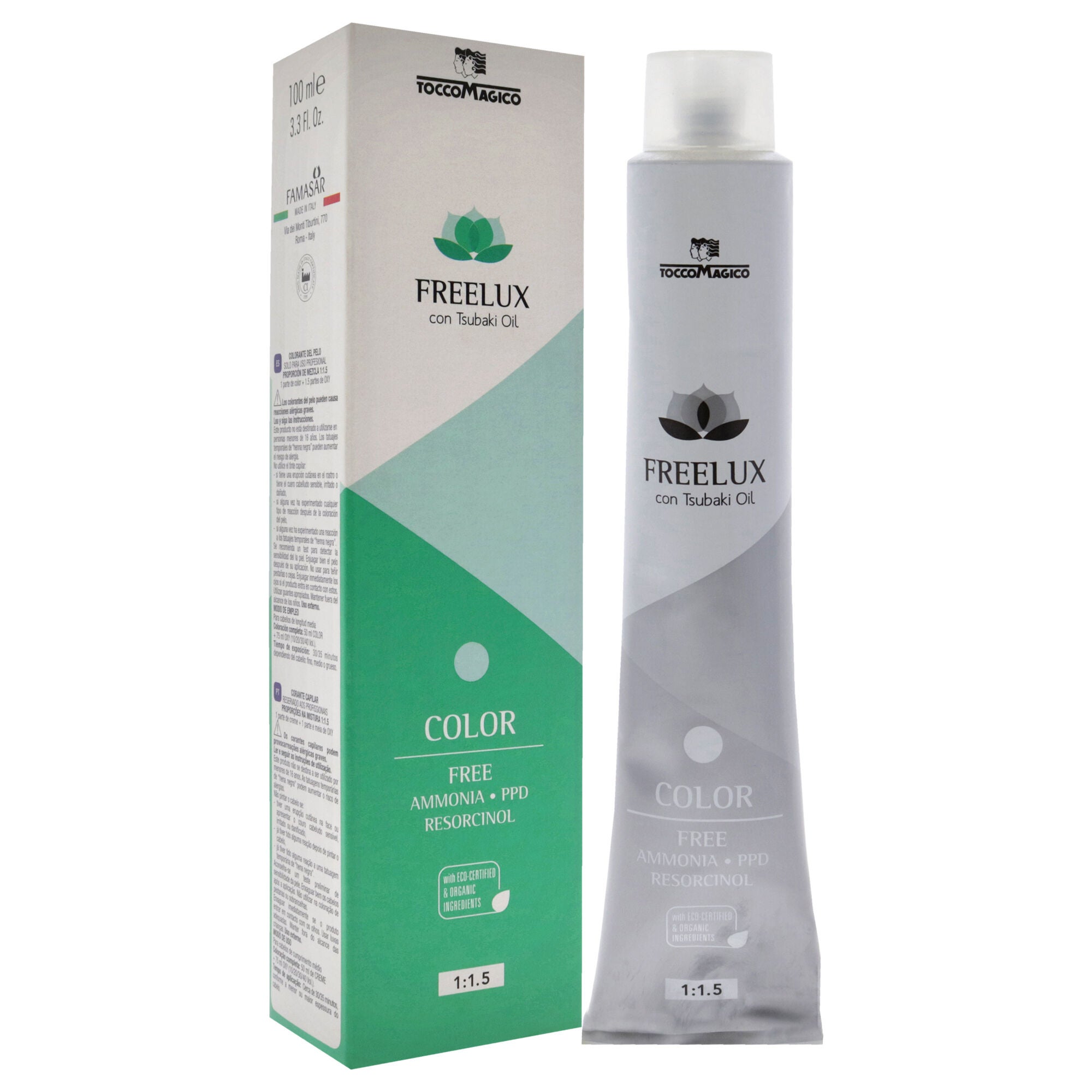 Freelux Permanet Hair Color - 4.53 Chocolate by Tocco Magico for Unisex - 3.38 oz Hair Color, See Description, alternate image number 2