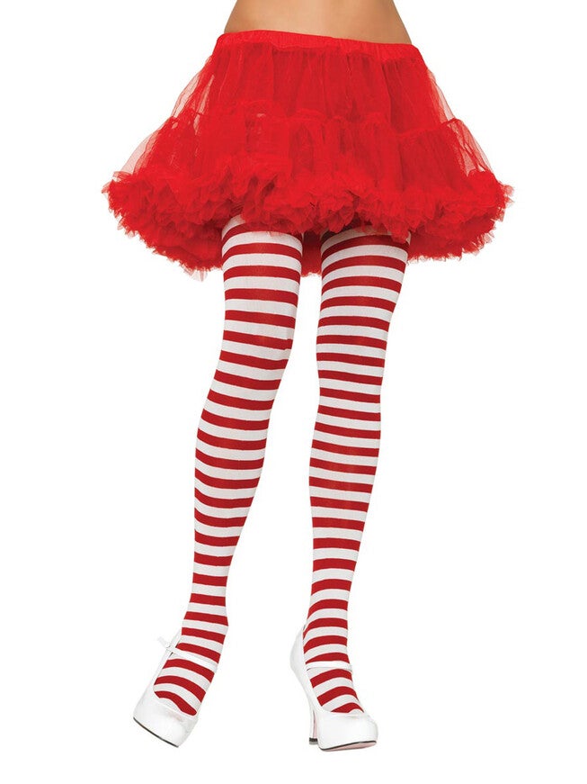 Striped Tights, Redwhite, hi-res image number null
