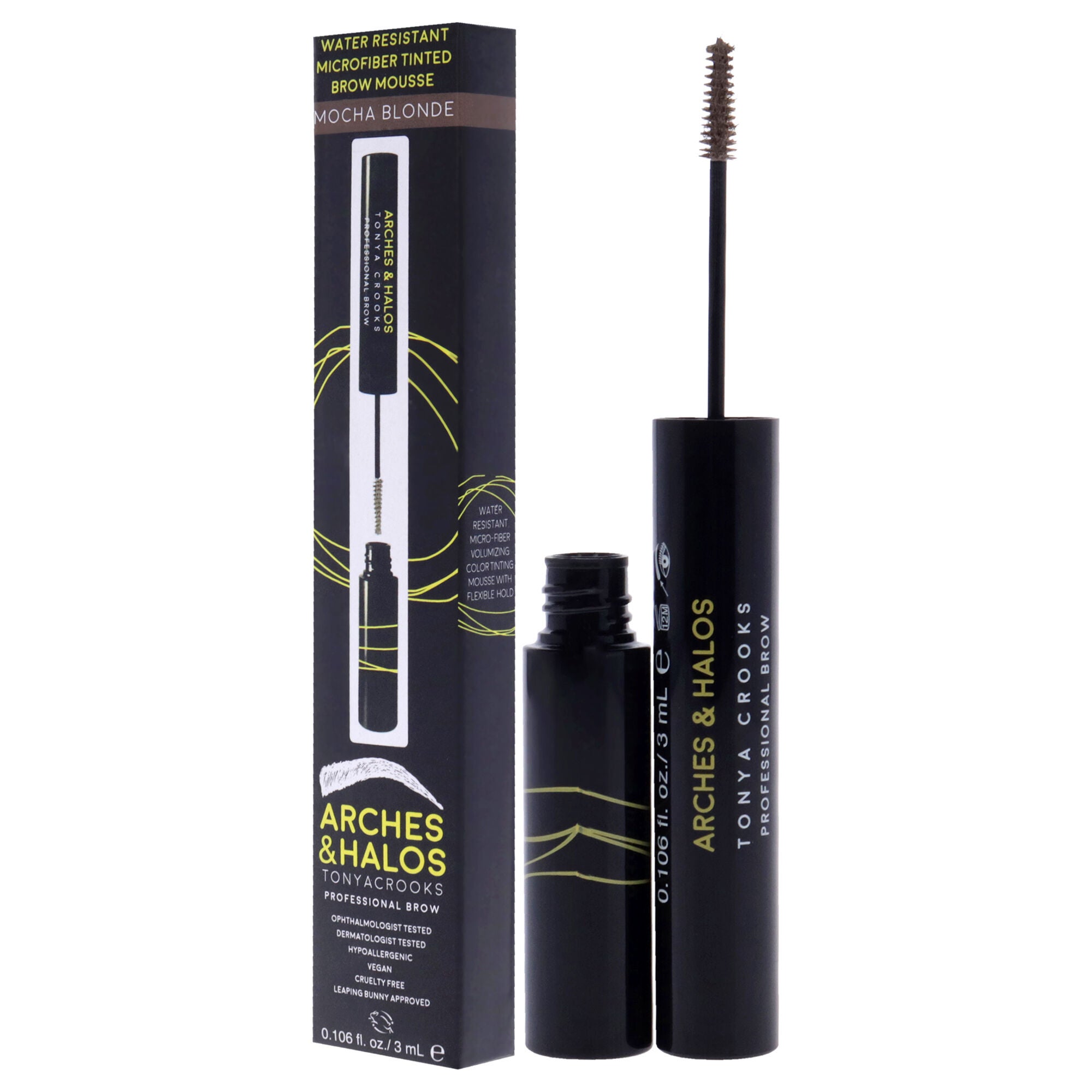 Microfiber Tinted Brow Mousse Waterproof - Mocha Blonde by Arches and Halos for Women - 0.106 oz Mousse, See Description, alternate image number 3