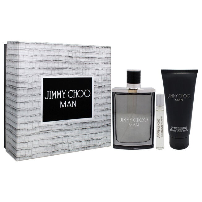 Jimmy Choo Man by Jimmy Choo for Men - 3 Pc Gift Set 3.3oz EDT Spray, 0.25oz EDT Spray, 3.3oz Shower Gel, , alternate image number null
