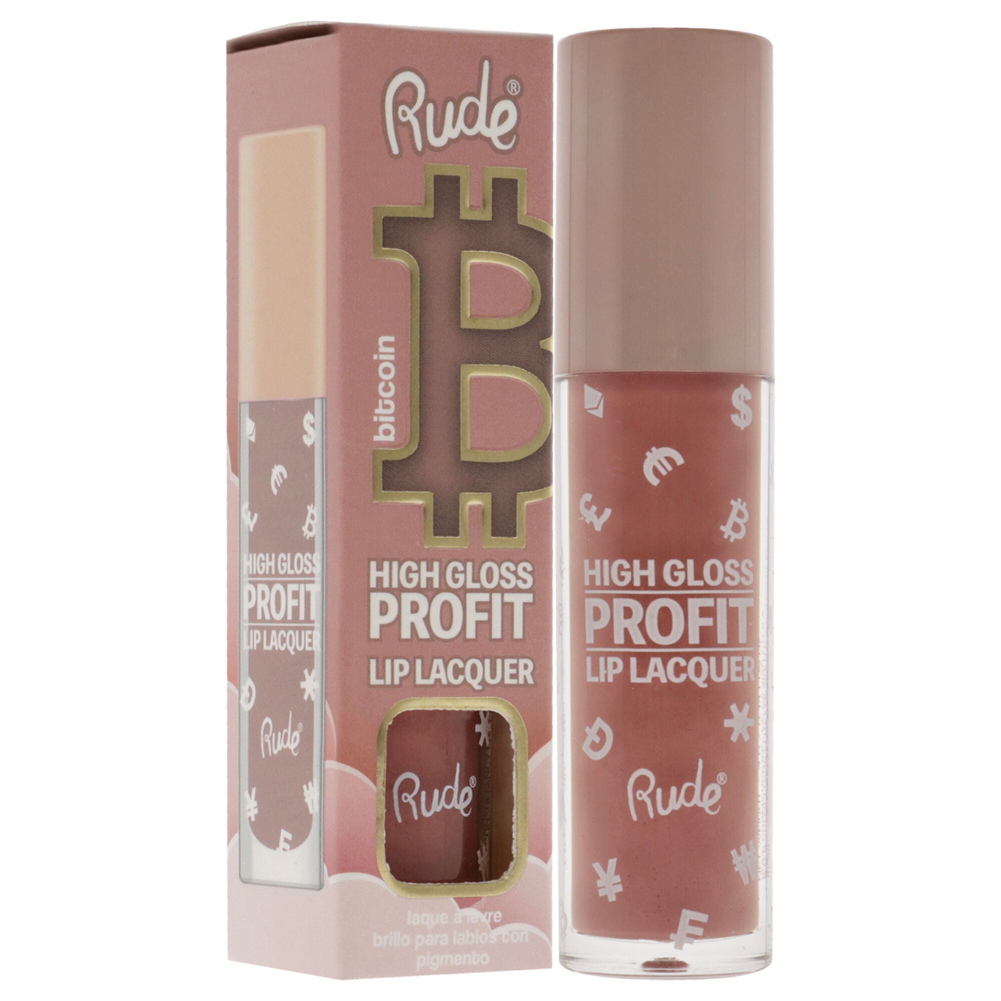 High Gloss Profit Lip Lacquer - Bitcoin by Rude Cosmetics for Women - 0.141 oz Lip Gloss, See Description, alternate image number 1