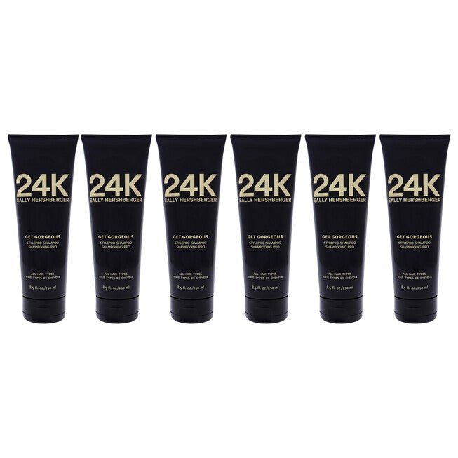 24K Get Gorgeous Shampoo by Sally Hershberger for Unisex - 8.5 oz Shampoo - Pack of 6, See Description, hi-res image number null