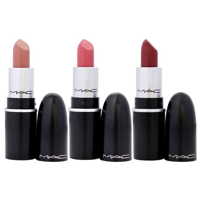 Best Kept Kiss Mini Lipstick Trio by MAC for Women - 3*0.05oz Matte Lipstick - Vintaje Velvet Teddy, Picture This, Swig of Twig, NA, alternate image number null