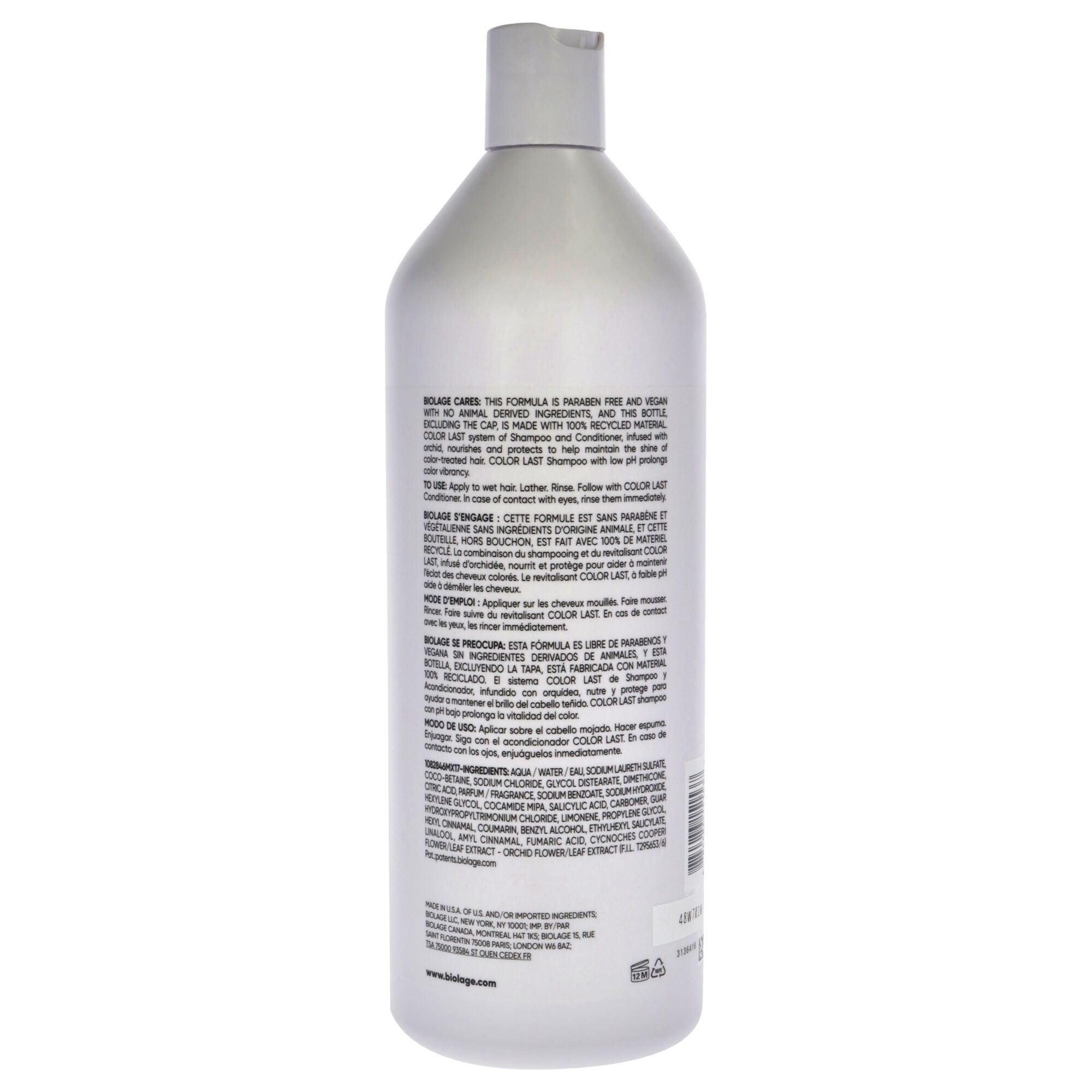 Biolage ColorLast Shampoo by Matrix for Unisex - 33.8 oz Shampoo, See Description, alternate image number 1