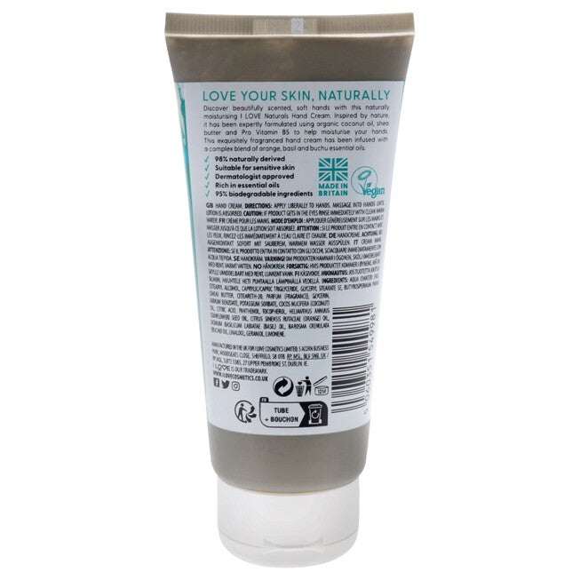 Naturals Hand Lotion - Bergamot and Seaweed by I Love Cosmetics for Women - 3.4 oz Cream, NA, alternate image number null