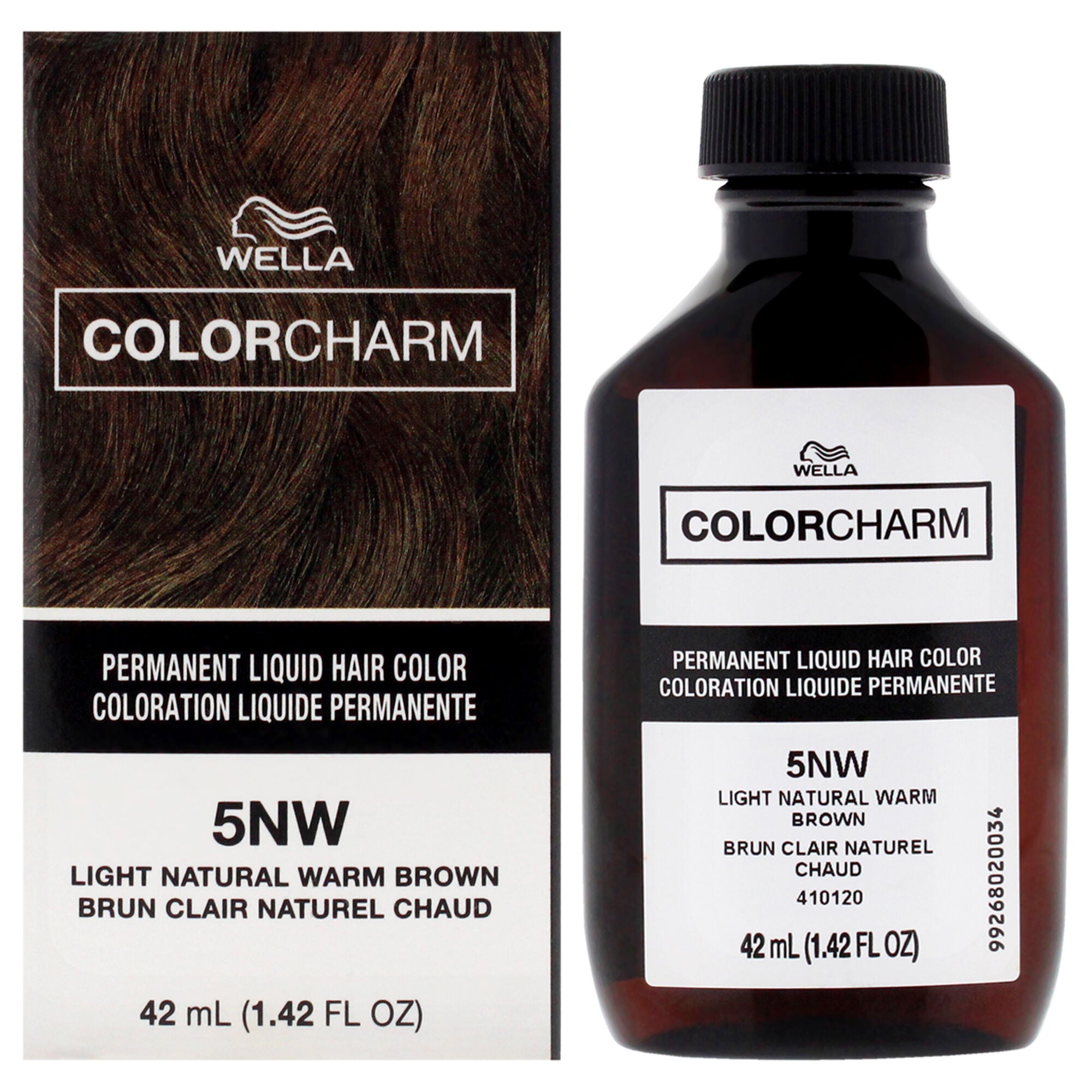 Color Charm Permanent Liquid Hair Color - 5NW Light Natural Warm Blonde by Wella for Unisex - 1.42 oz Hair Color, See Description, hi-res image number 0