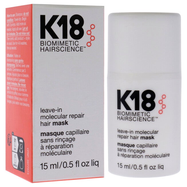 Leave-in Molecular Repair Hair Mask by K18 Hair for Women - 0.5 oz Masque, NA, alternate image number null