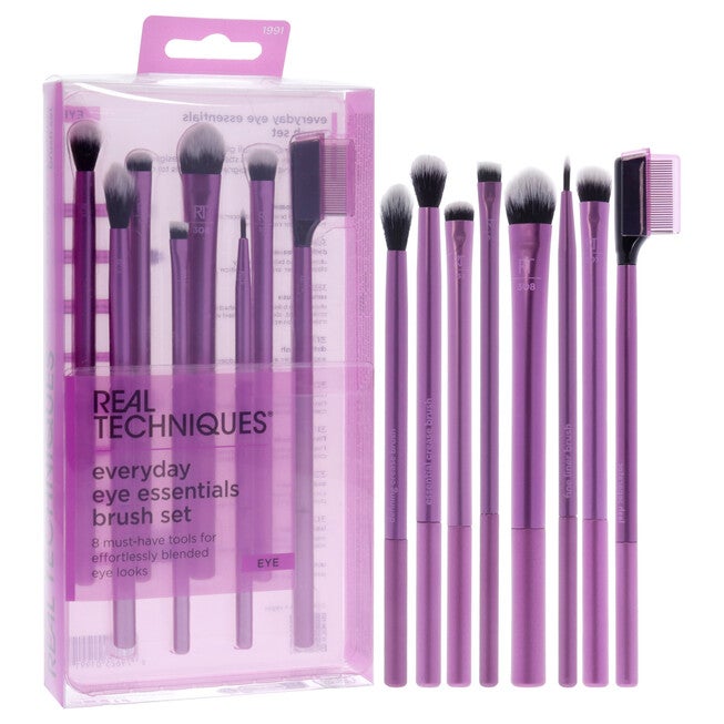 Everyday Eye Essentials Brush Set by Real Techniques for Women - 8 Pc, NA, alternate image number null