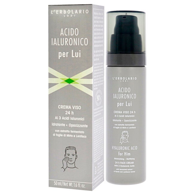 Hyaluronic Acid Moisturisin Mattifying Face Cream by LErbolario for Men - 1.6 oz Cream, NA, alternate image number null