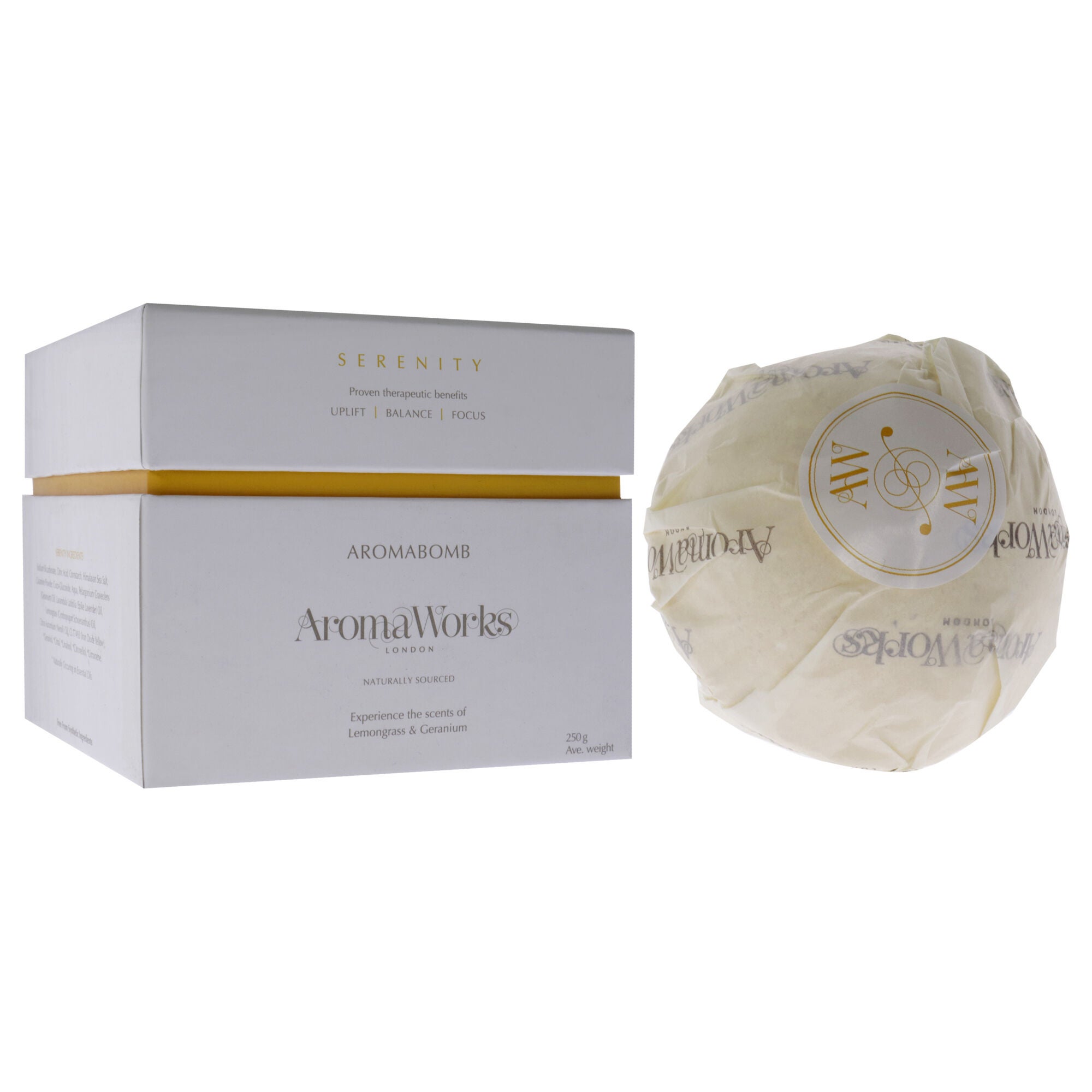 Serenity AromaBomb Single by Aromaworks for Unisex - 8.81 oz Bath Bomb, See Description, alternate image number 1